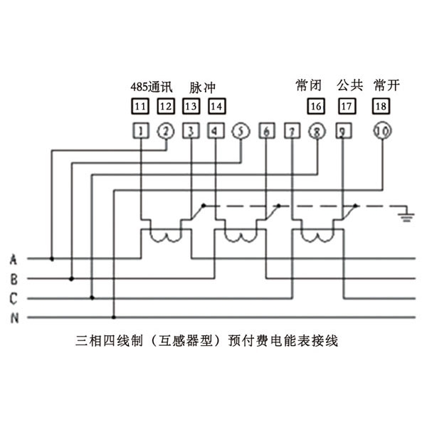 單相、三相電能表外形尺寸圖及接線(xiàn)圖